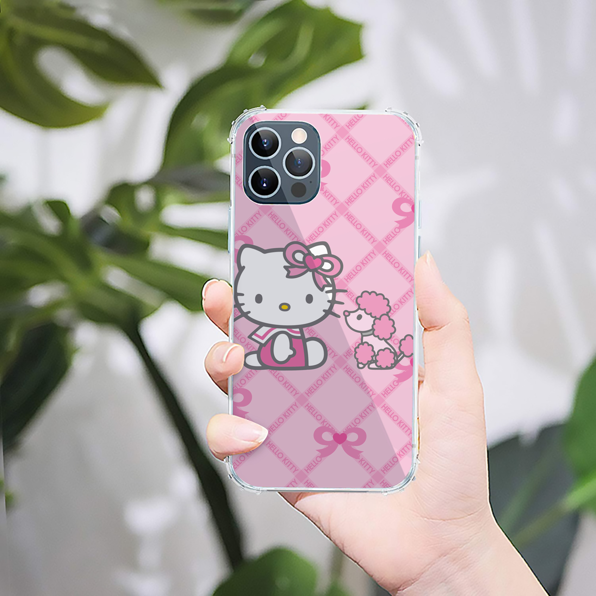 （画像用） Hello Kitty ハローキティ 【iPhone 12シリーズ対応】透明スマホケース（クリアソフトケース）